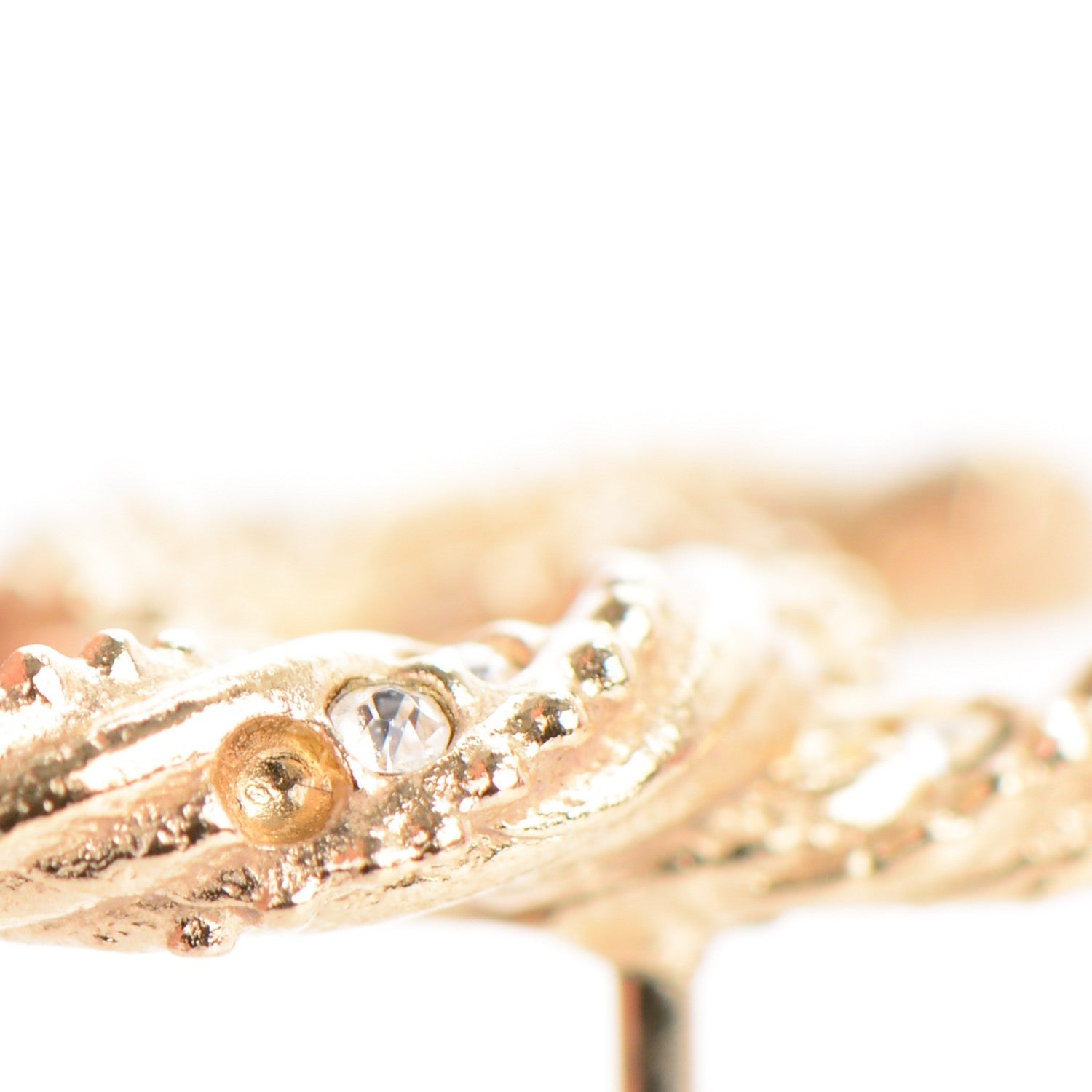 Chanel Crystal Twisted CC Earrings Gold 6 of 6