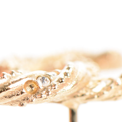 Chanel Crystal Twisted CC Earrings Gold 6 of 6