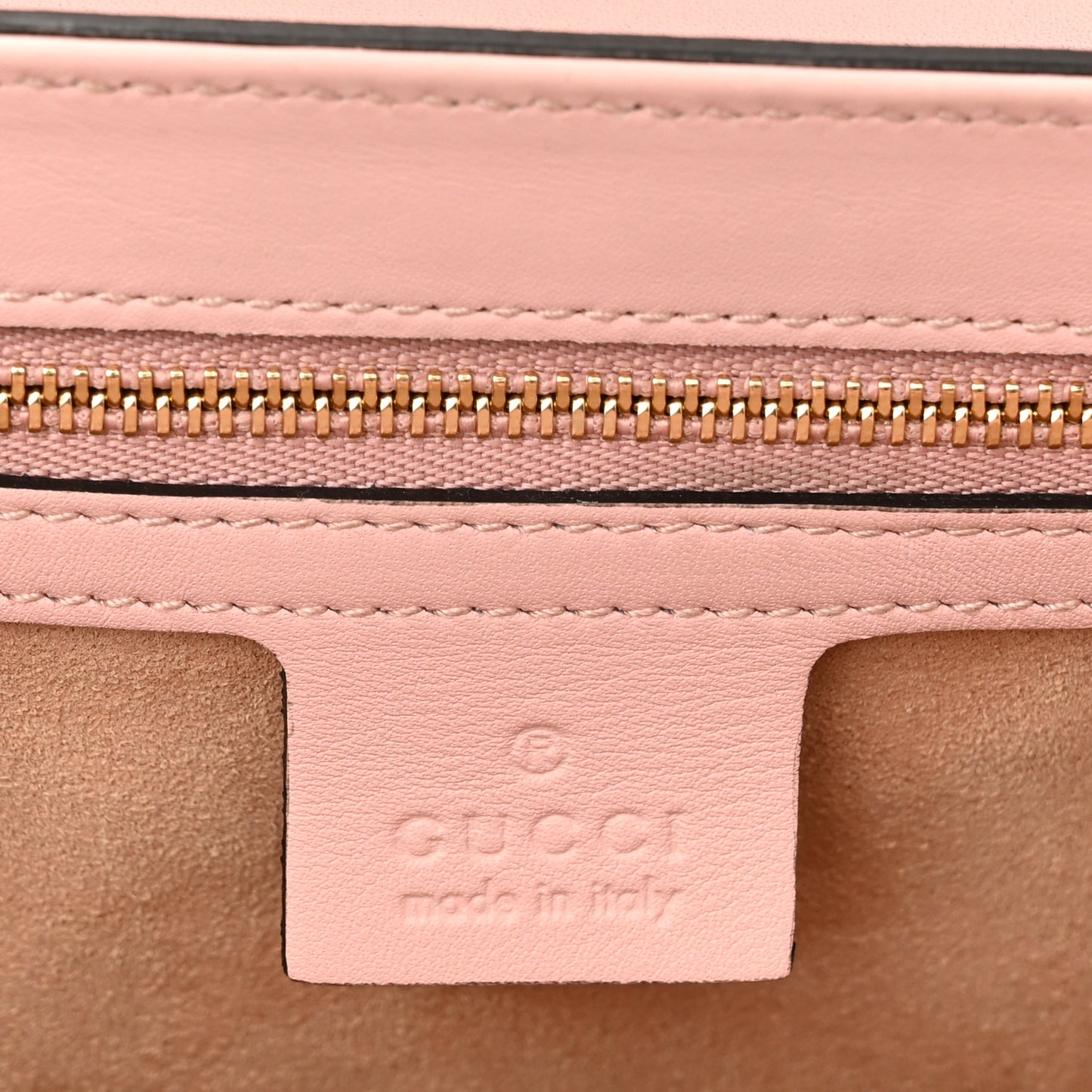 GG Supreme Monogram Calfskin Medium Padlock Shoulder Bag Beige Perfect Pink