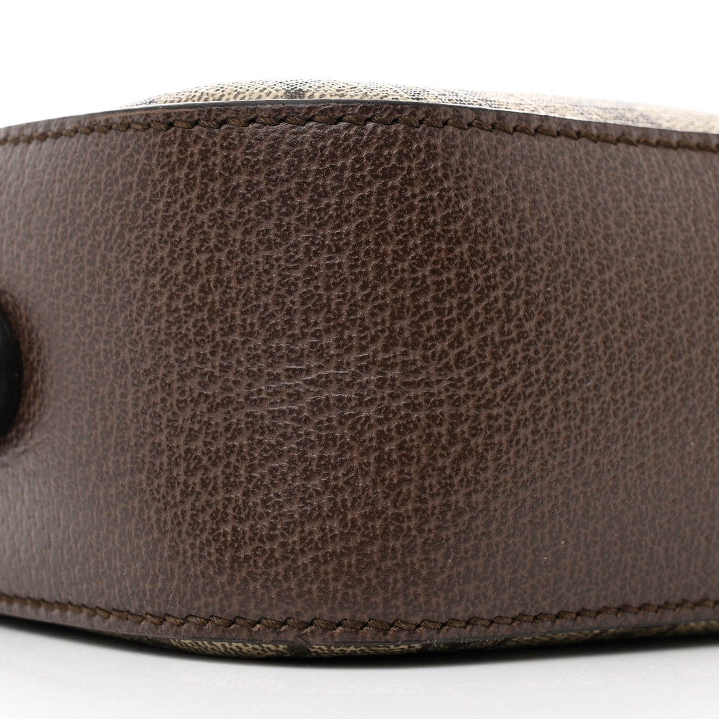 GG Supreme Monogram Textured Dollar Calfskin Web Ophidia Wristlet Shoulder Bag Beige Ebony New Acero
