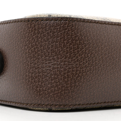 Gucci GG Supreme Monogram Textured Dollar Calfskin Web Ophidia Wristlet Shoulder Bag Beige Ebony New Acero 9 of 10