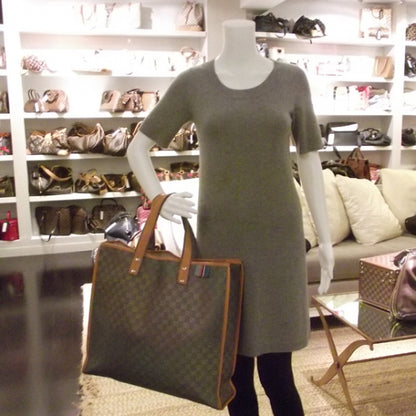 Gucci GG Plus Monogram Large Signature Web Loop Tote Multicolor 2 of 11