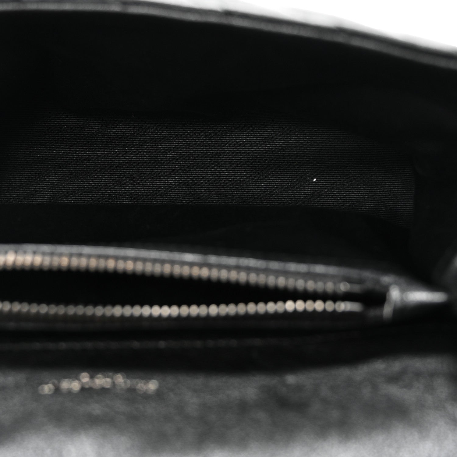 Saint Laurent Sheepskin Matelasse Chevron Monogram Monochrome Medium College Bag Black 5 of 10