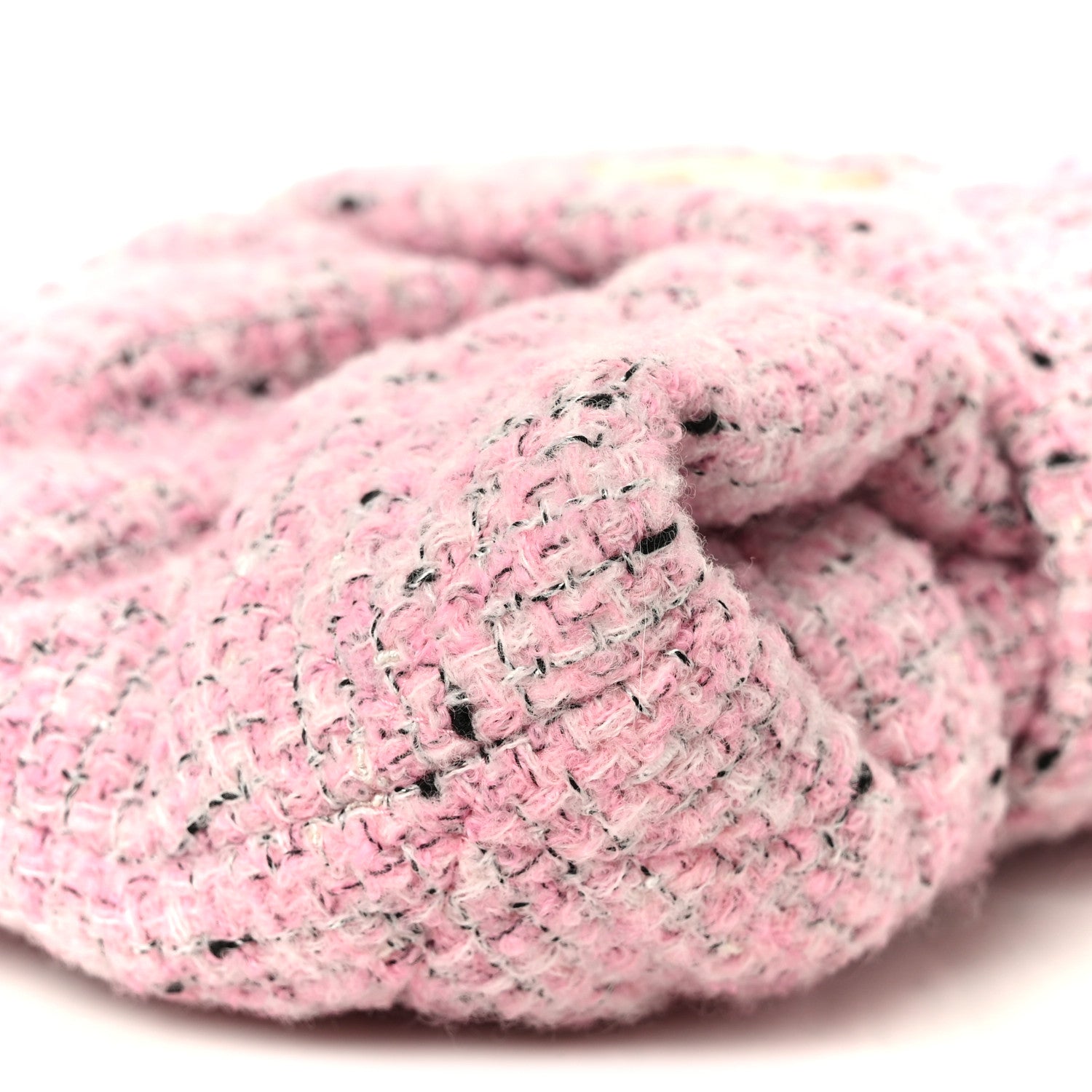 Chanel Tweed Quilted Mini Bow Bag Pink Black Ecru 9 of 11