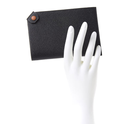 Hermes Epsom Tarmac Dot PM Passport Holder Black Gold 2 of 9