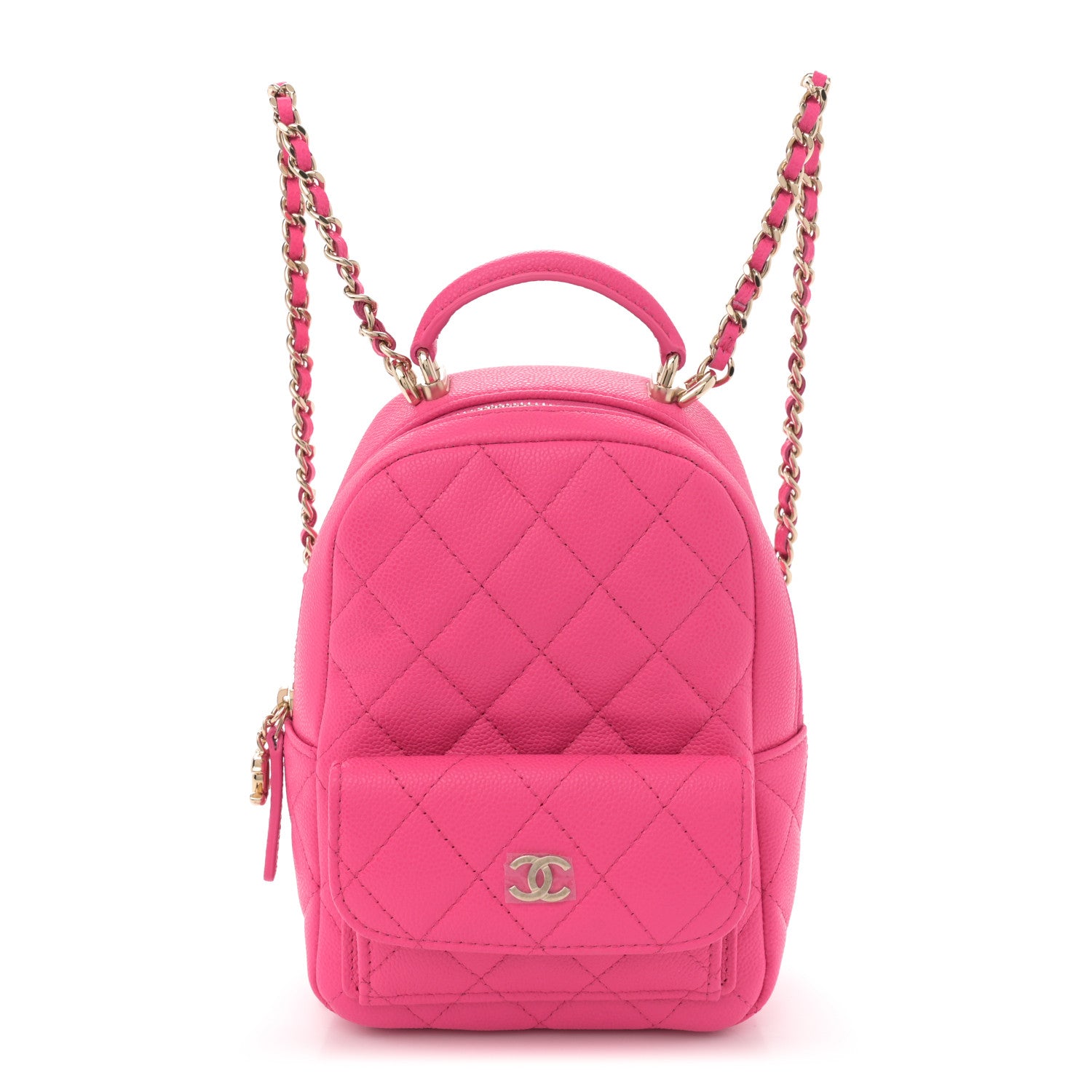 Chanel Caviar Quilted CC Mini Classic Backpack Pink 1 of 10
