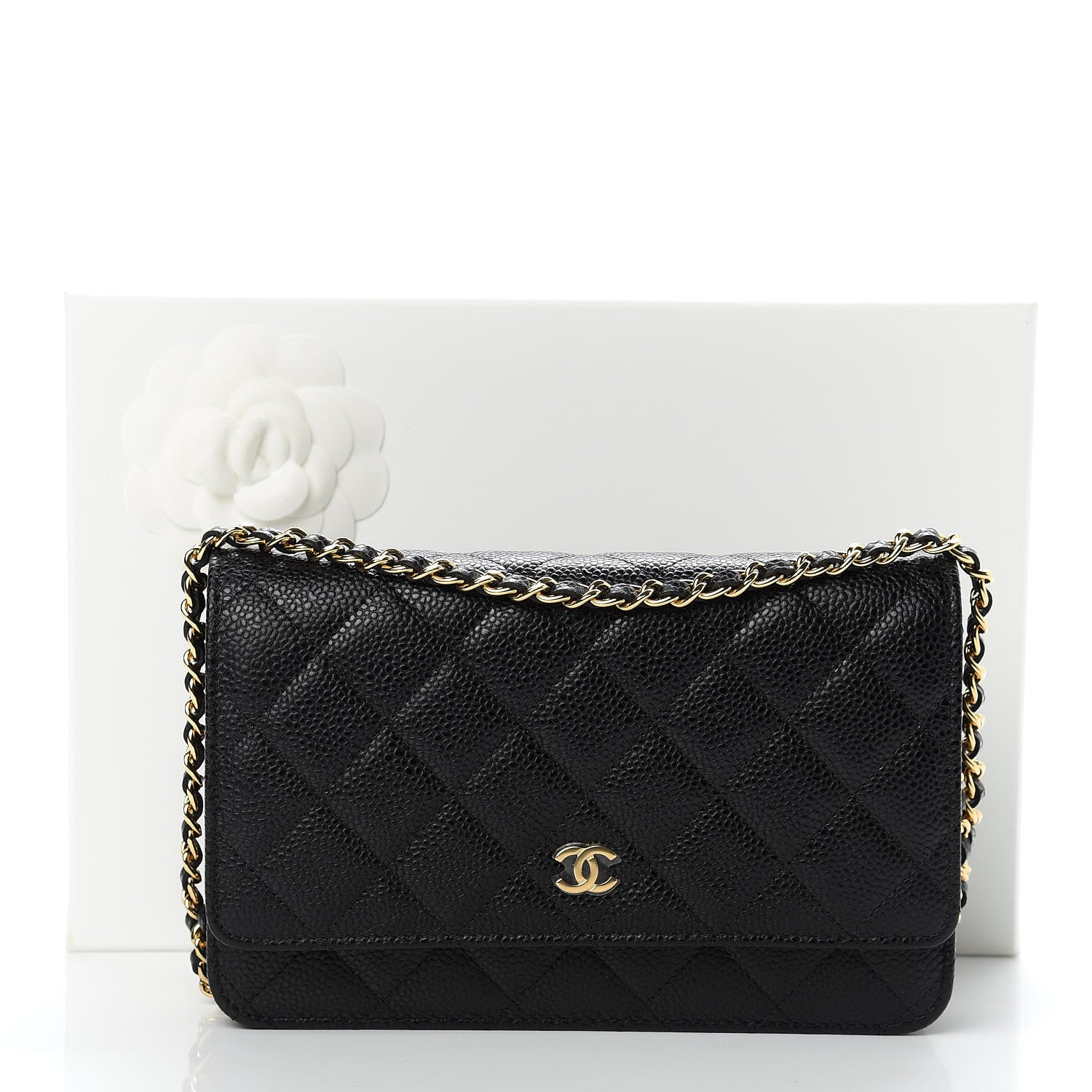 Chanel Caviar Quilted Wallet On Chain WOC Black 12 of 12