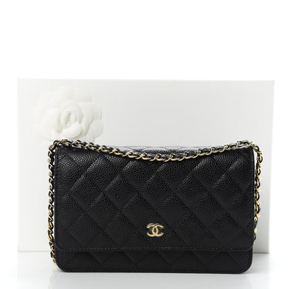 Chanel Caviar Quilted Wallet On Chain WOC Black 12 of 12