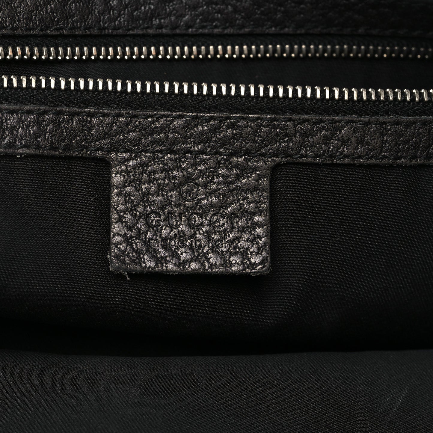 Pebbled Calfskin Web Blondie Hobo Black Beige