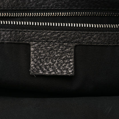 Gucci Pebbled Calfskin Web Blondie Hobo Black Beige 6 of 13