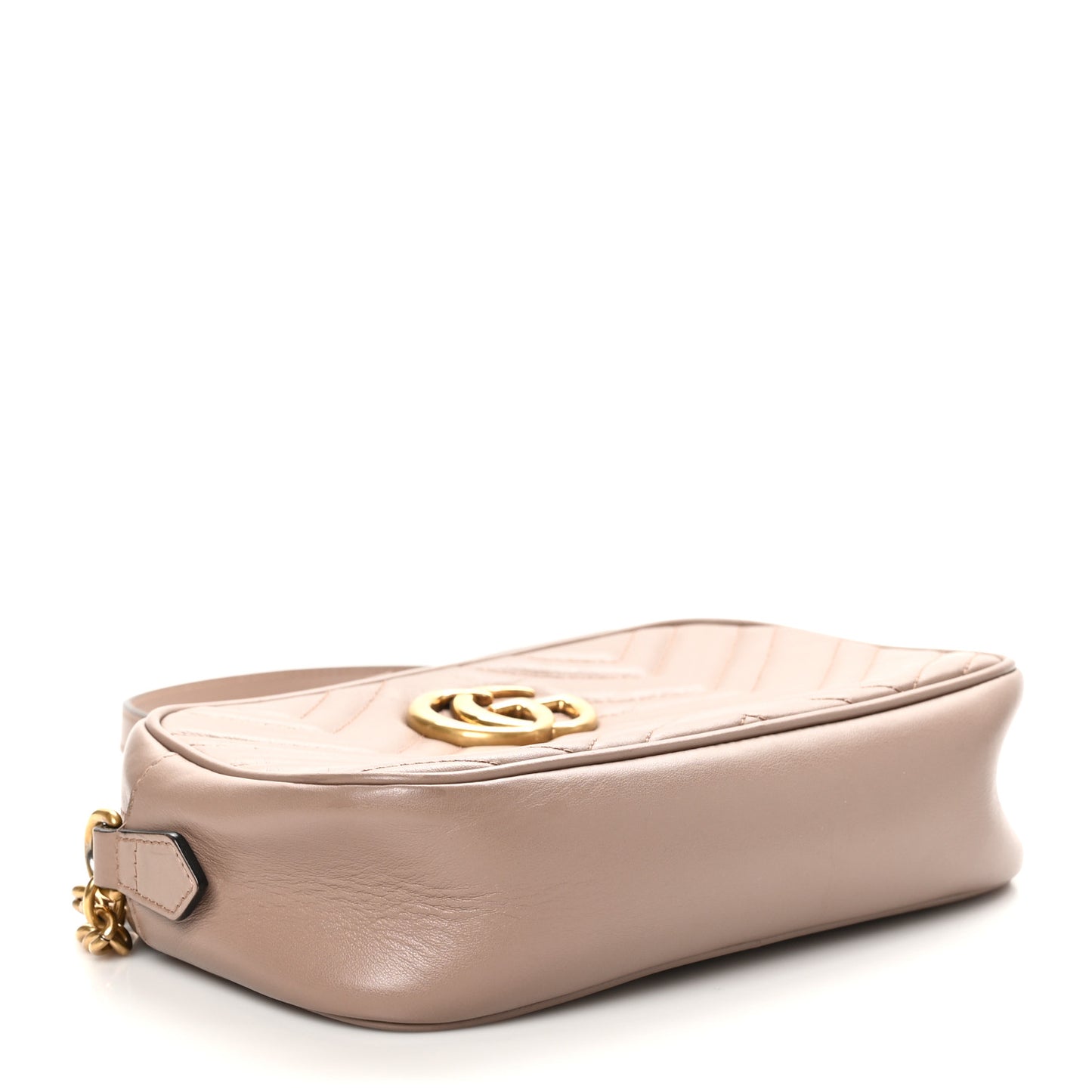 Calfskin Matelasse Small GG Marmont Chain Shoulder Bag Porcelain Rose