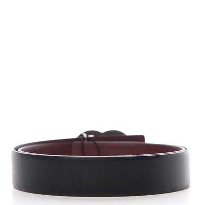 Chanel Calfskin CC Reversible Belt 80 32 Black Burgundy 2 of 6