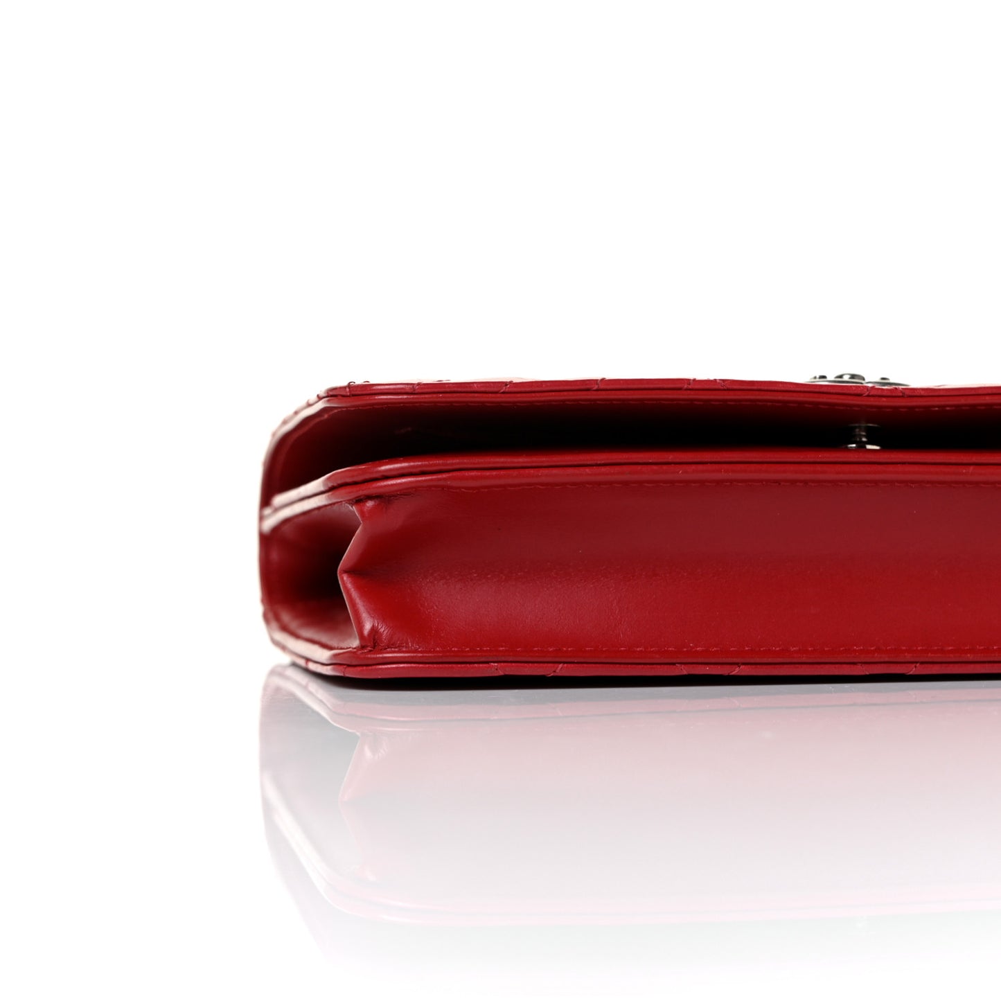 Lambskin Quilted Coco Boy Wallet On Chain WOC Red