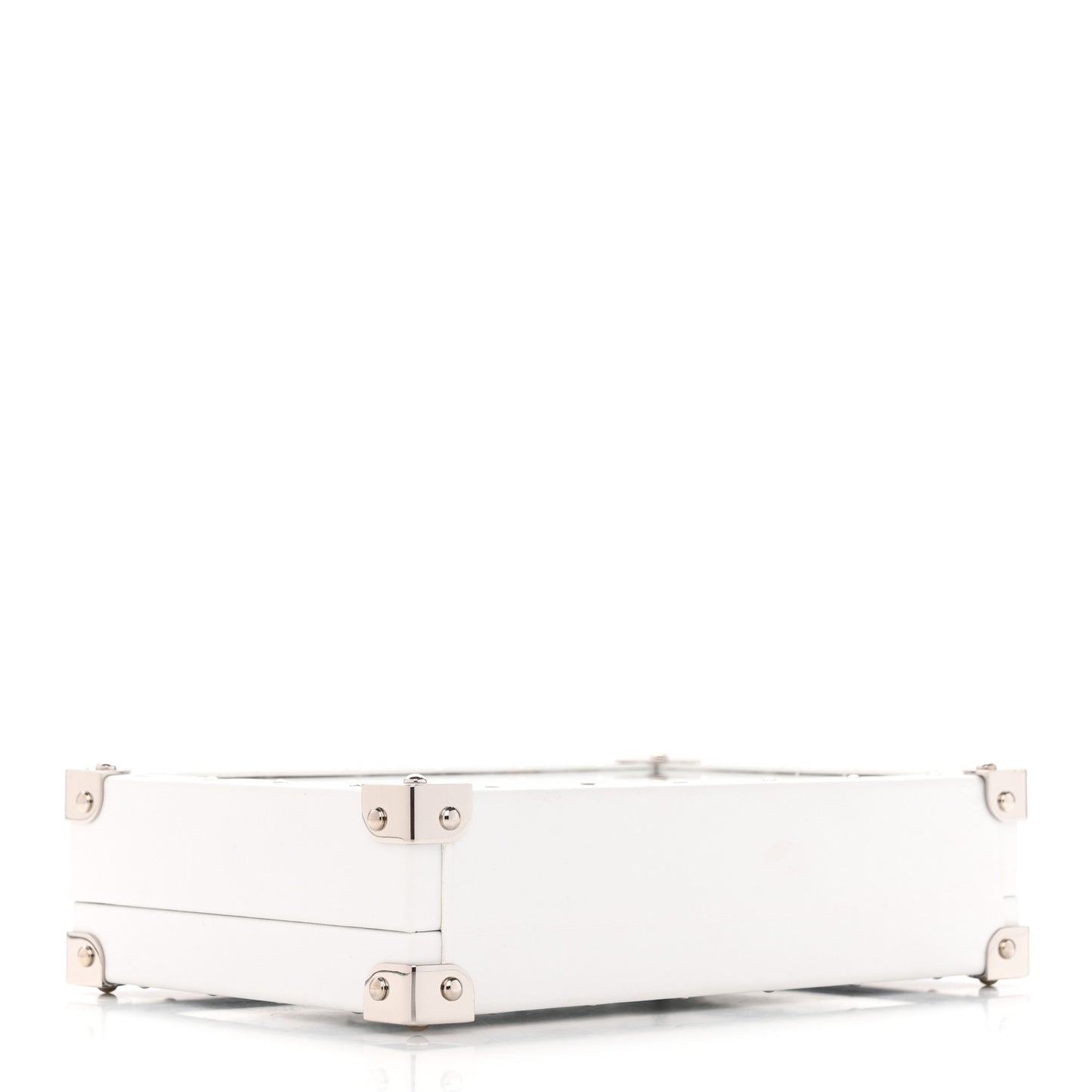 Monogram Mirror Jewelry Box White