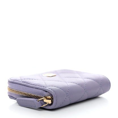 Chanel Caviar Quilted Zip Coin Purse Light Purple 4 of 8