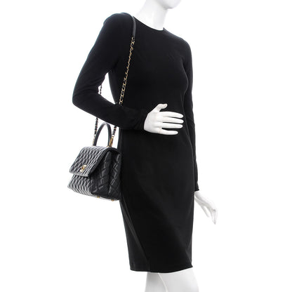 Chanel Caviar Quilted Small Coco Handle Flap Black 2 of 8