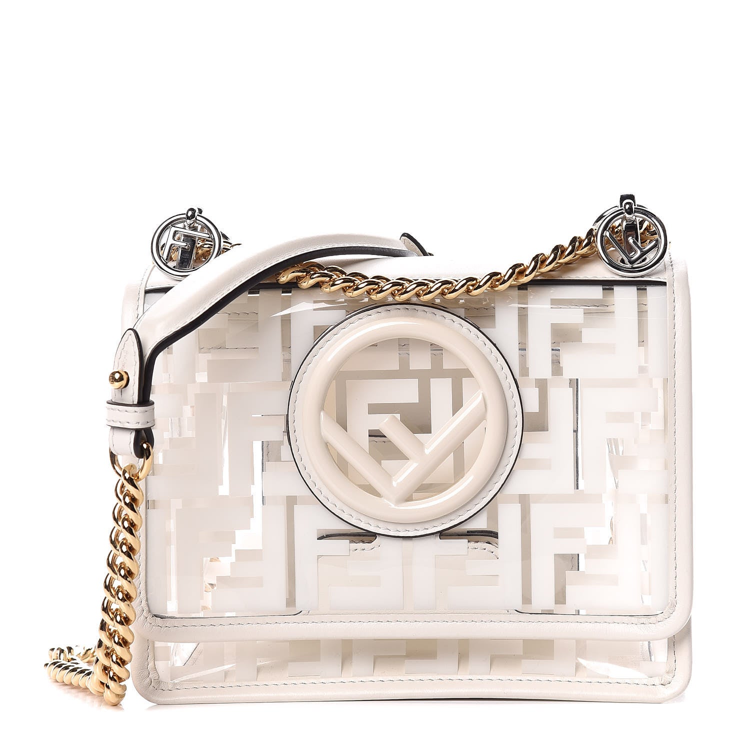 Fendi TPU FF Vitello Century F is Fendi Small Kan I Shoulder Bag White 1 of 11