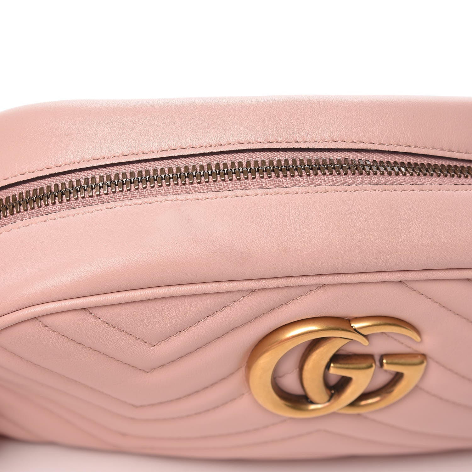 Gucci Calfskin Matelasse Small GG Marmont Chain Shoulder Bag Perfect Pink 8 of 12