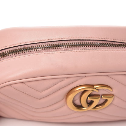 Gucci Calfskin Matelasse Small GG Marmont Chain Shoulder Bag Perfect Pink 8 of 12