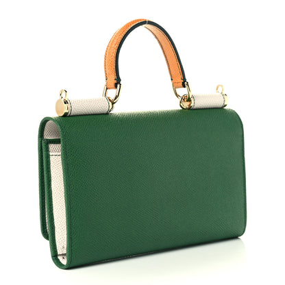 Dolce & Gabbana Dauphine Wallet On Chain Green 3 of 10