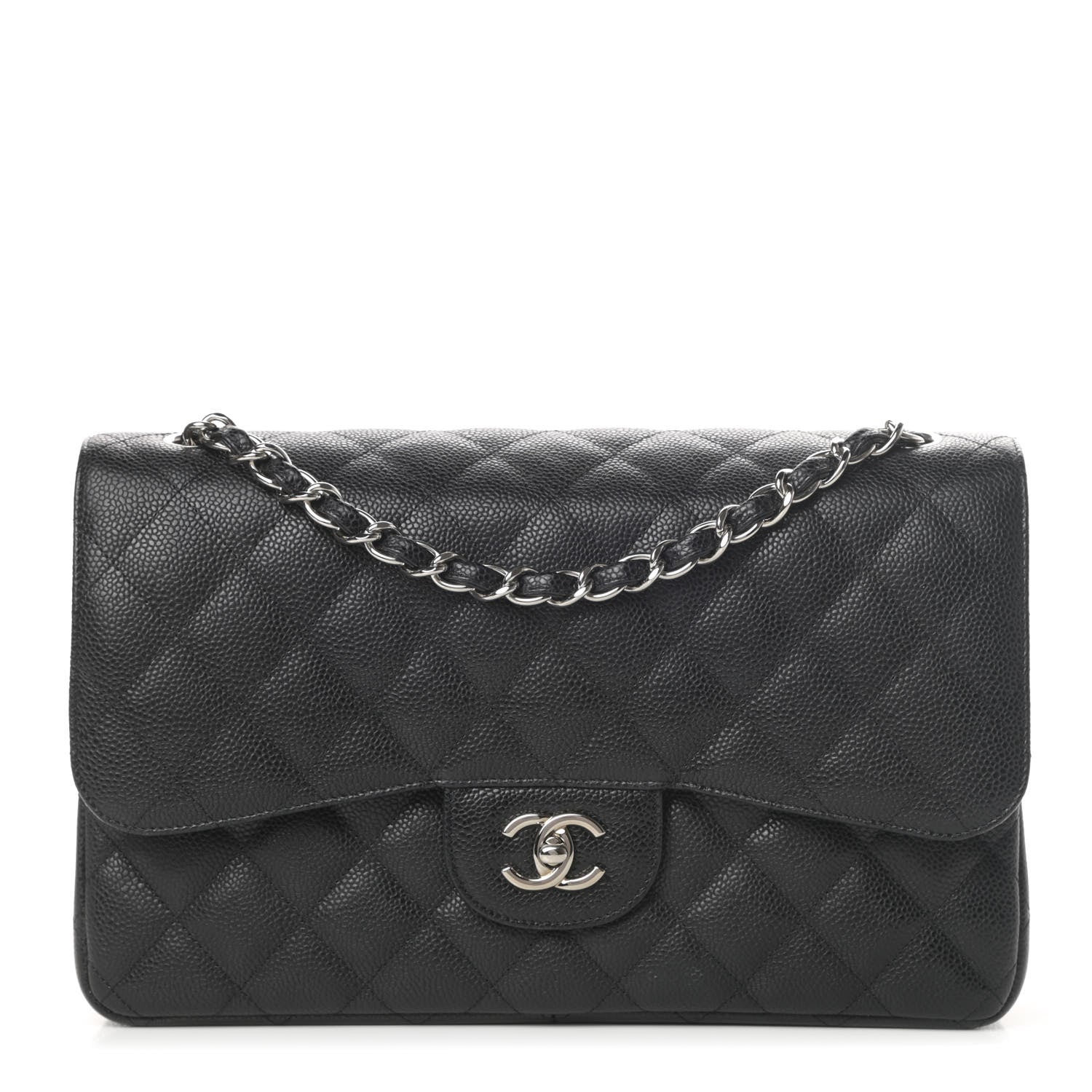 Chanel Caviar Quilted Jumbo Double Flap Black 1 of 13
