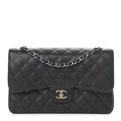 Chanel Caviar Quilted Jumbo Double Flap Black 1 of 13