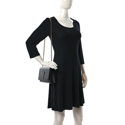 Saint Laurent Grain De Poudre Medium Monogram Kate Satchel Black 2 of 9