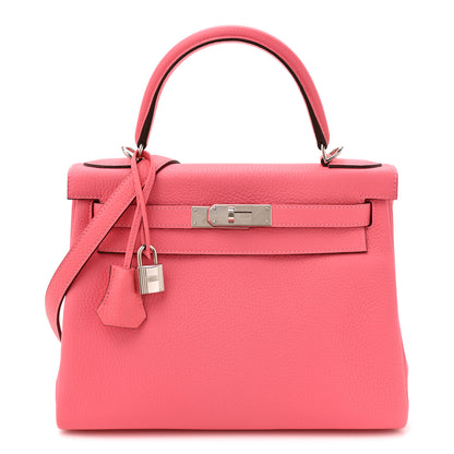 Hermes Taurillon Clemence Kelly Retourne 28 Rose Azalee 1 of 10