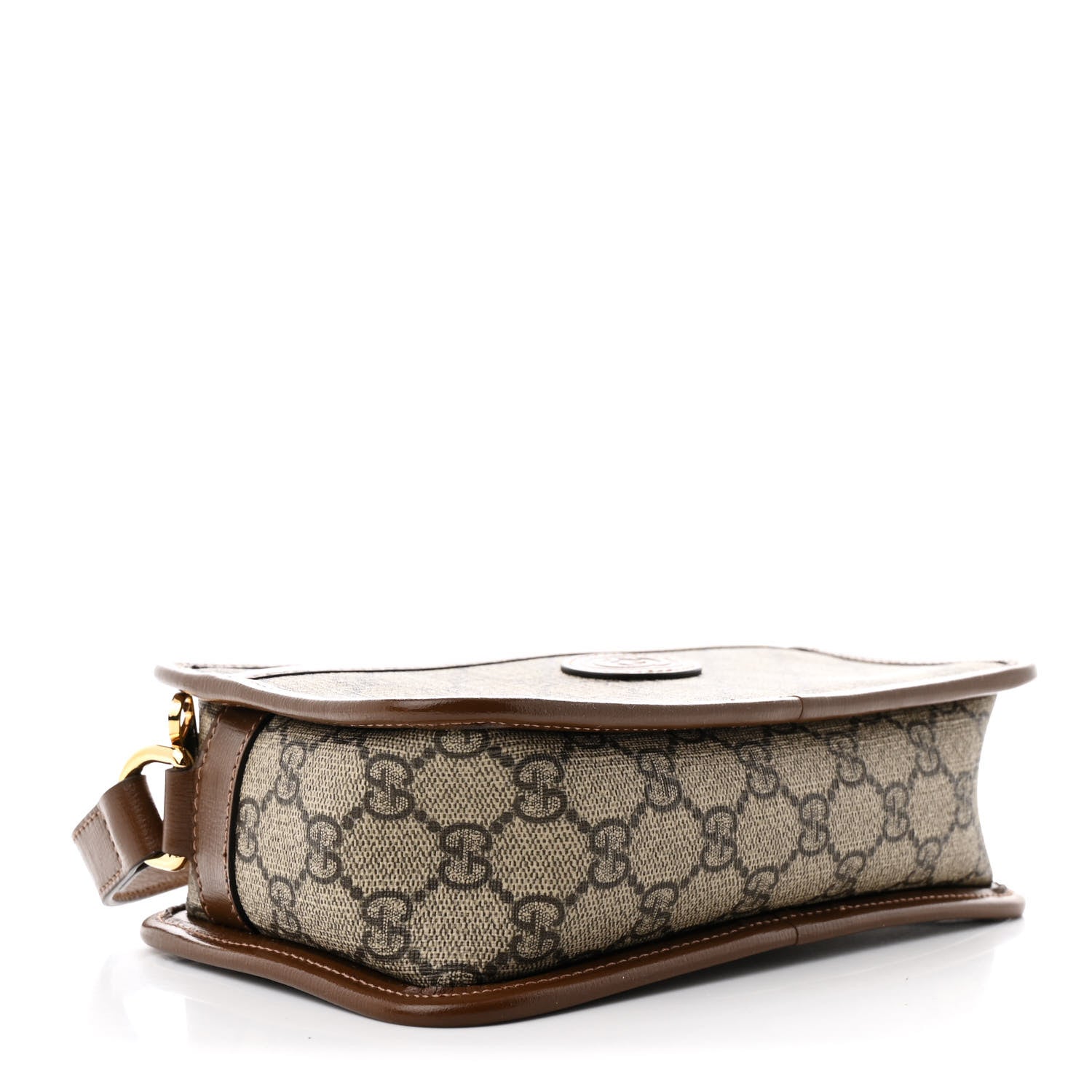 Gucci GG Supreme Monogram Azalea Calfskin Mini Retro Interlocking G Shoulder Bag Beige Ebony Brown Sugar 4 of 10