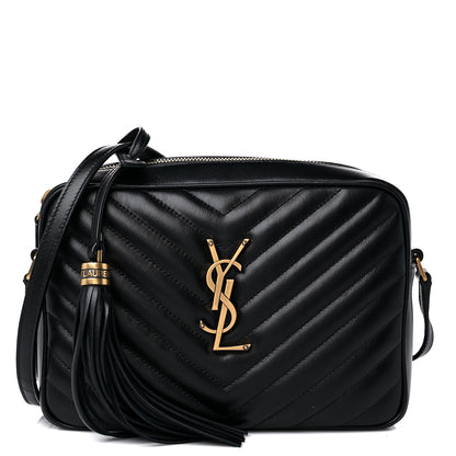 Saint Laurent Calfskin Matelasse Monogram Lou Camera Bag Black 1 of 9