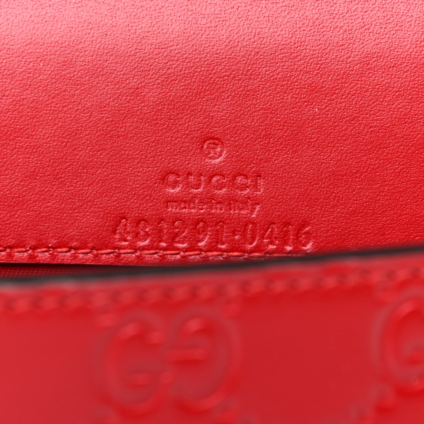 Guccissima Mini Cherry Chain Bag Hibiscus Red