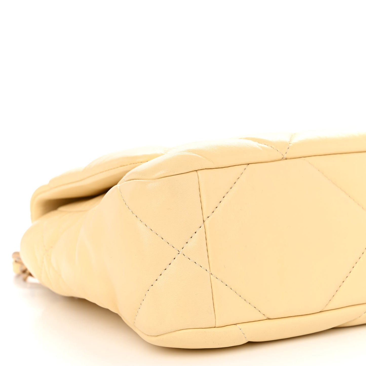 Lambskin Quilted Medium Chanel 19 Flap Yellow