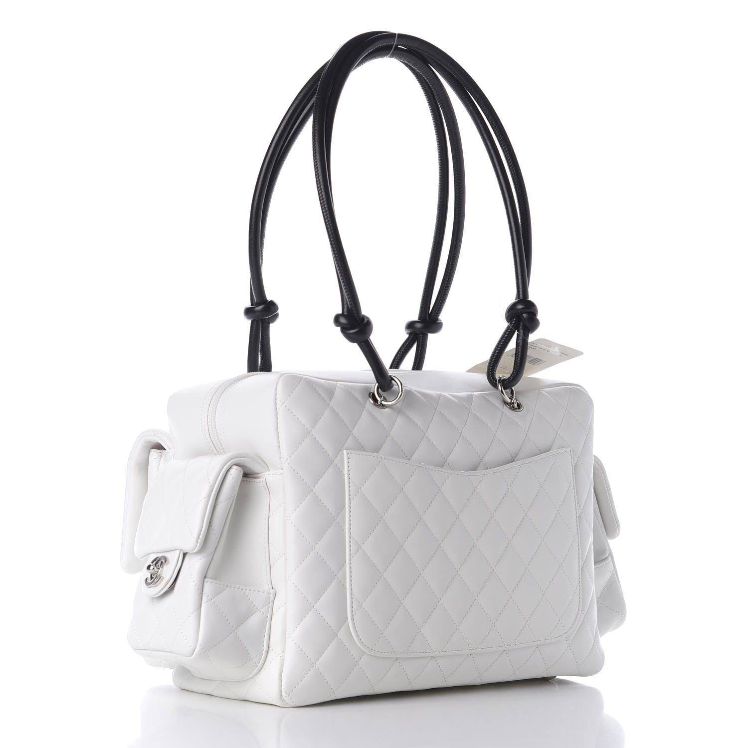Chanel Calfskin Quilted Large Cambon Multipocket Reporter White 4 of 22