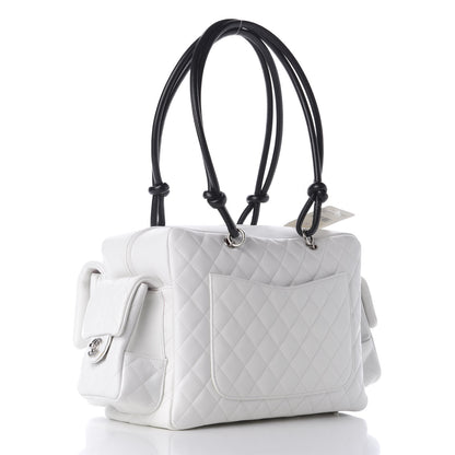Chanel Calfskin Quilted Large Cambon Multipocket Reporter White 4 of 22