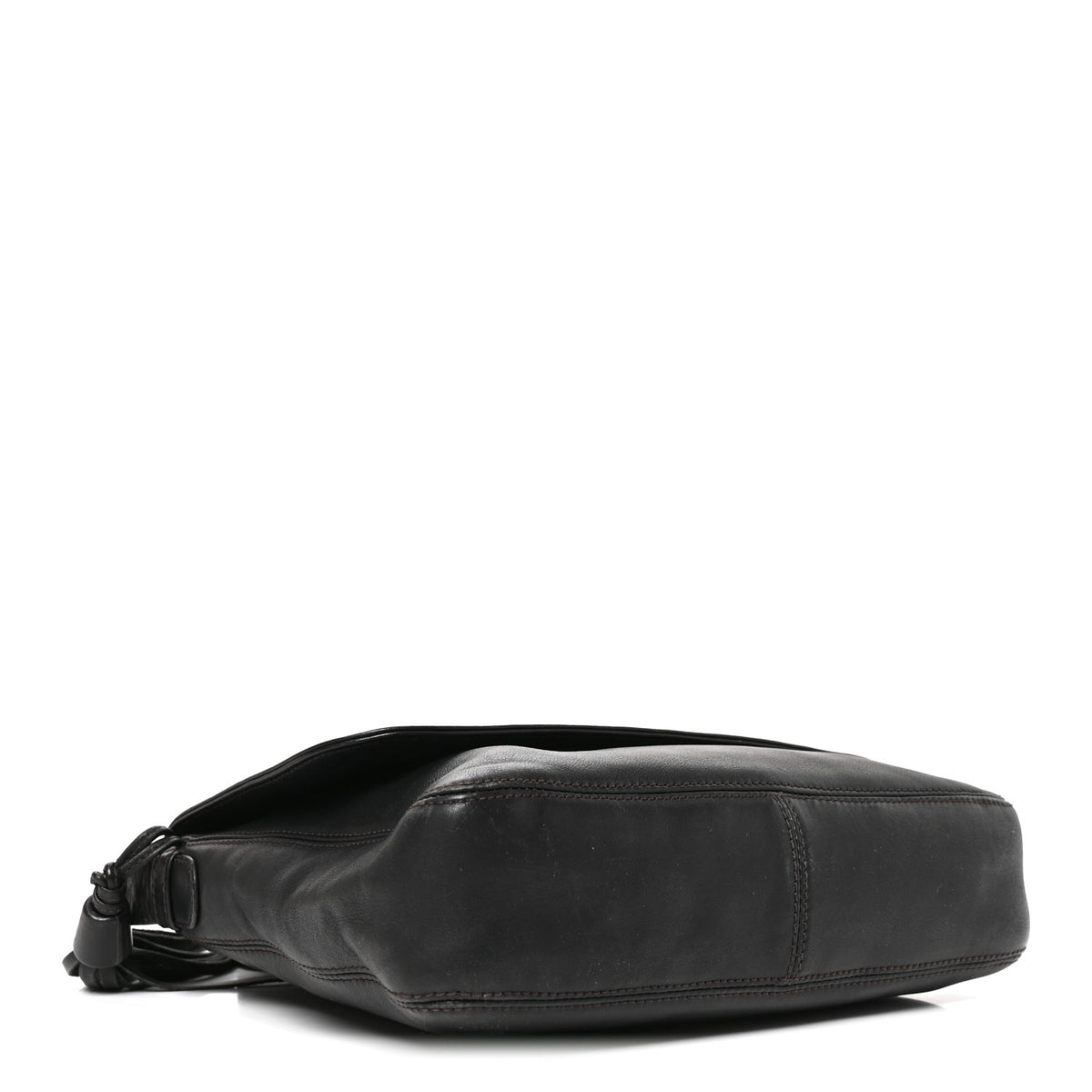 Lambskin CC Tassel Shoulder Flap Bag Black