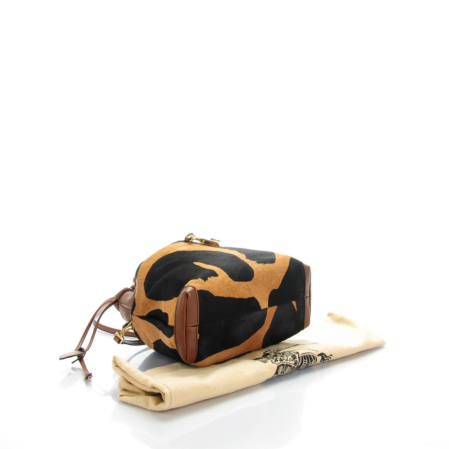 Burberry Calf Hair Animal Print Little Crush Tan 4 of 8