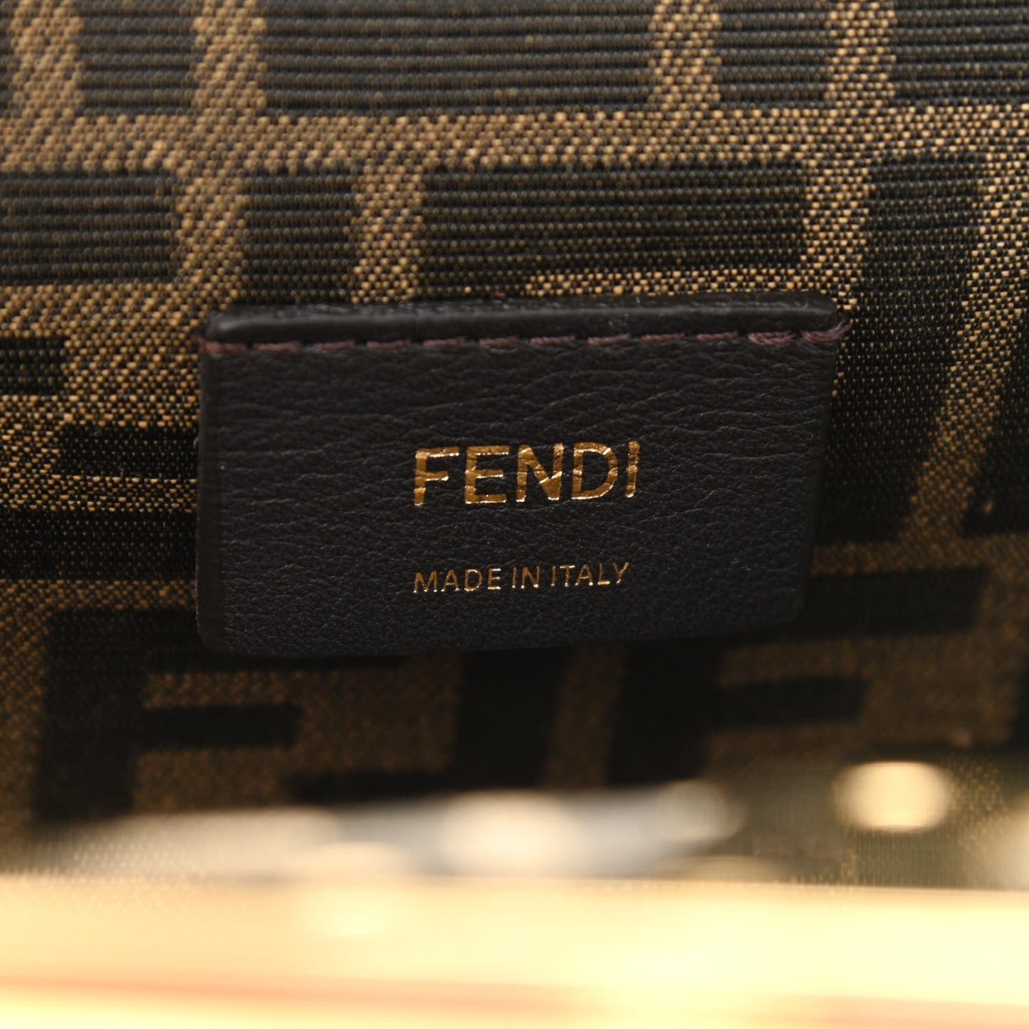 Shiny Nappa Small Fendi First Caramello