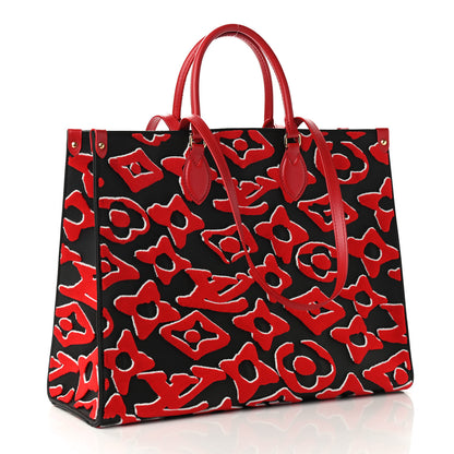 Louis Vuitton X UF Tufted Monogram Onthego GM Black Red 2 of 7
