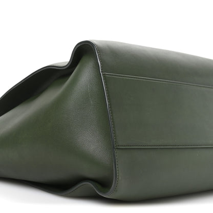 The Row Polished Saddle Calfskin Marlo Tote Bag Moss 8 of 9