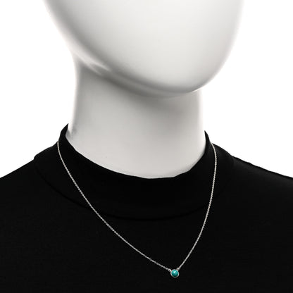 Tiffany Sterling Silver Turquoise Elsa Peretti Color by the Yard Pendant Necklace 2 of 4
