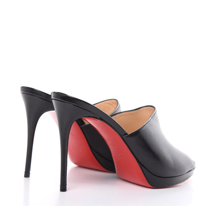 Christian Louboutin Shiny Nappa Pigamule 100 Slide Sandals 38 Black 4 of 9