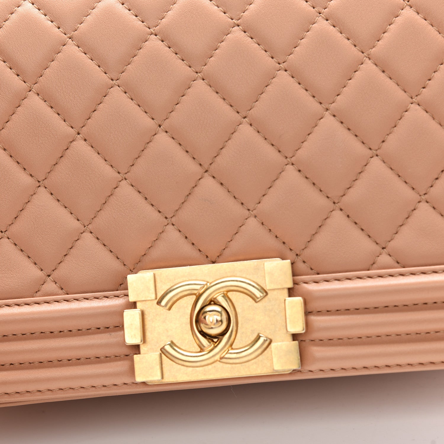 Chanel Calfskin Quilted Medium Boy Flap Light Brown 10 of 11