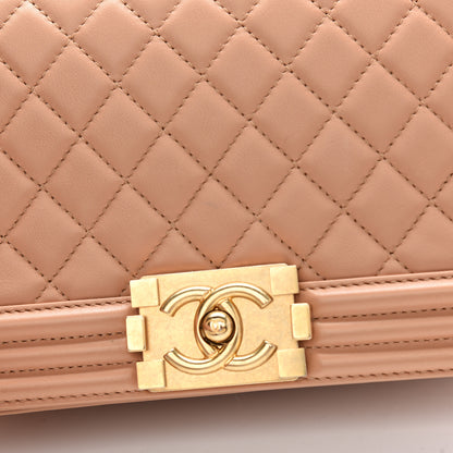 Chanel Calfskin Quilted Medium Boy Flap Light Brown 10 of 11