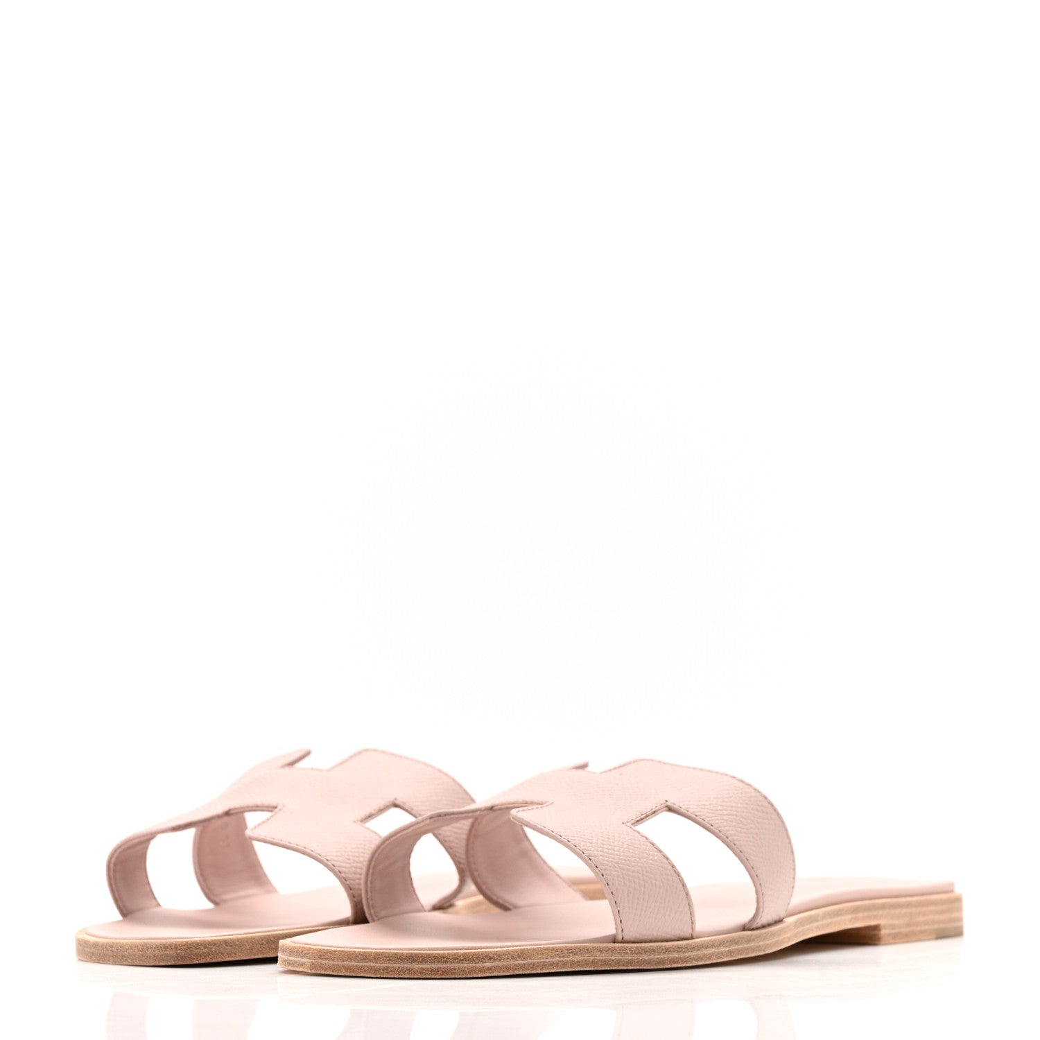 Hermes Epsom Oran Sandals 40 Rose Porcelaine 4 of 9