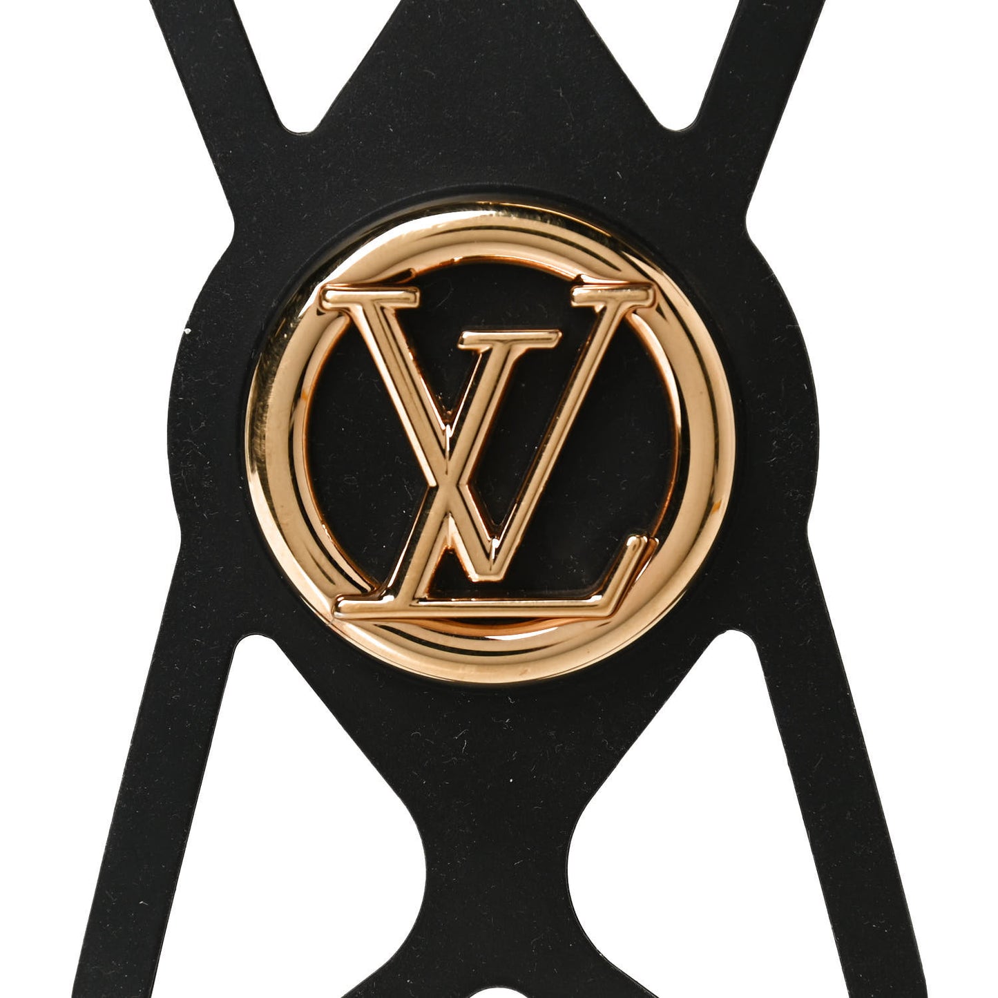 Monogram Silicone Louise Phone Holder Black