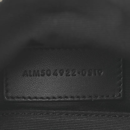 Saint Laurent Metallic Grain De Poudre Matelasse Chevron Monogram Bill Pouch Piombo 7 of 7