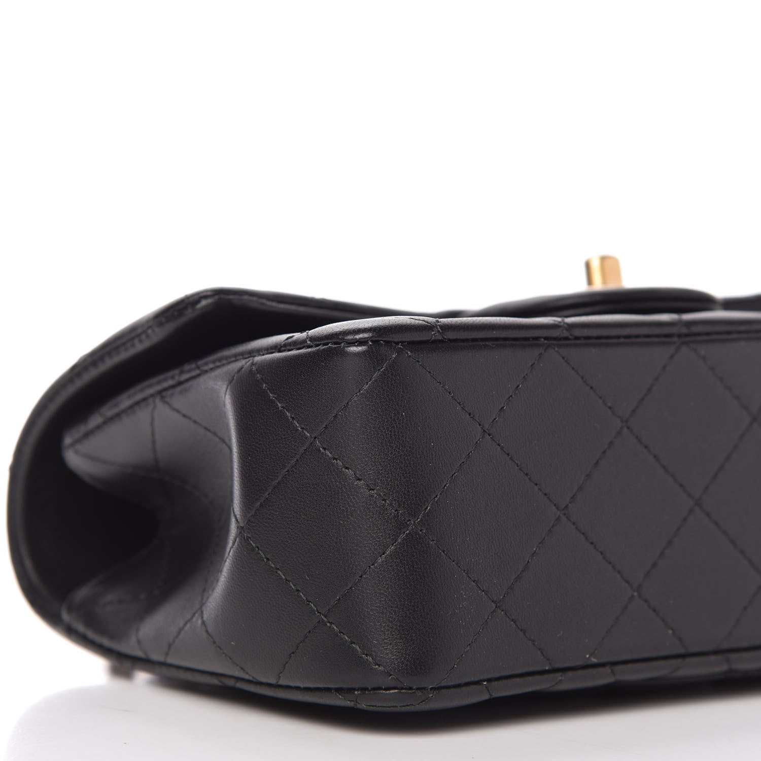 Chanel Lambskin Quilted Mini Top Handle Rectangular Flap Black 6 of 11