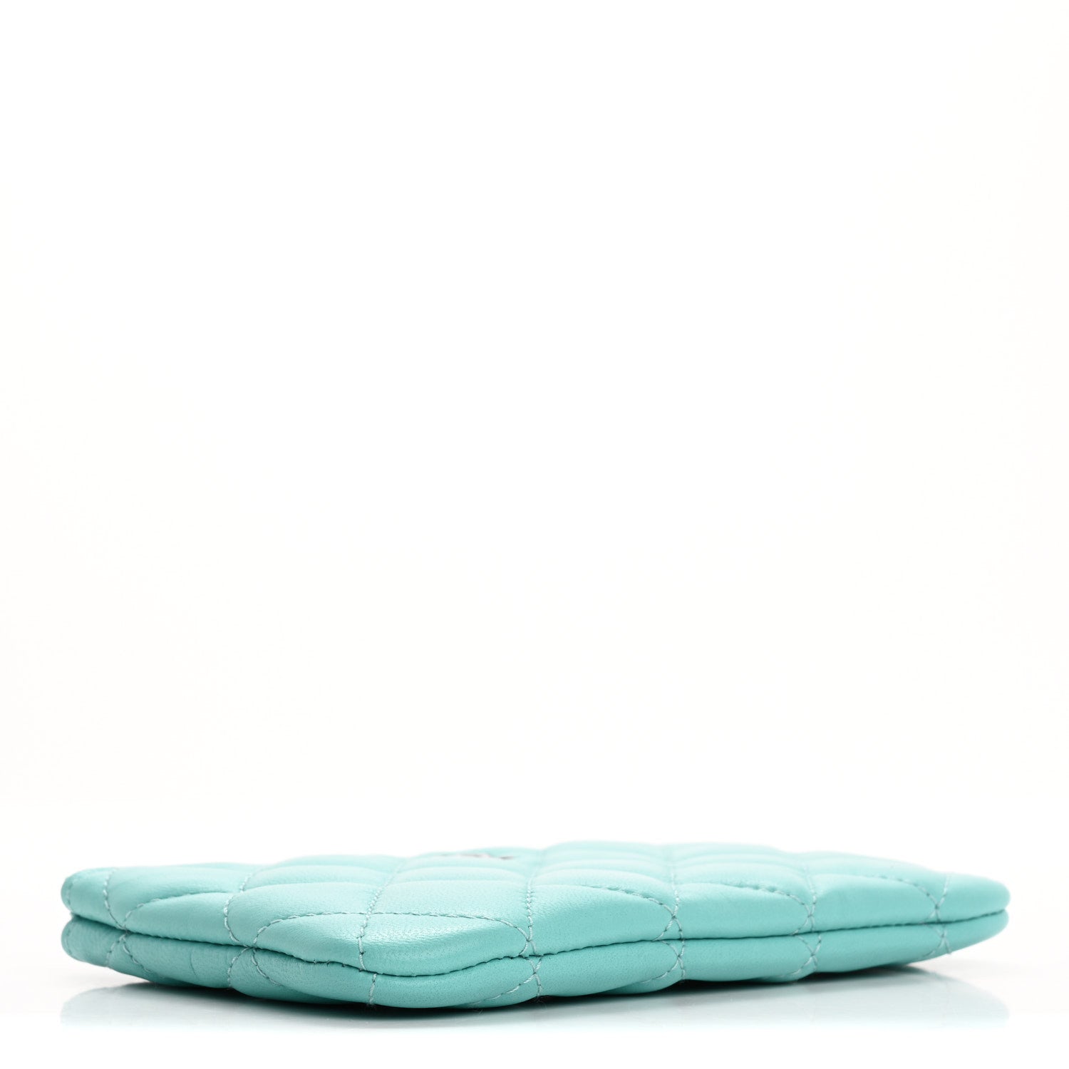 Chanel Lambskin Quilted Small Cosmetic Case Turquoise 4 of 7