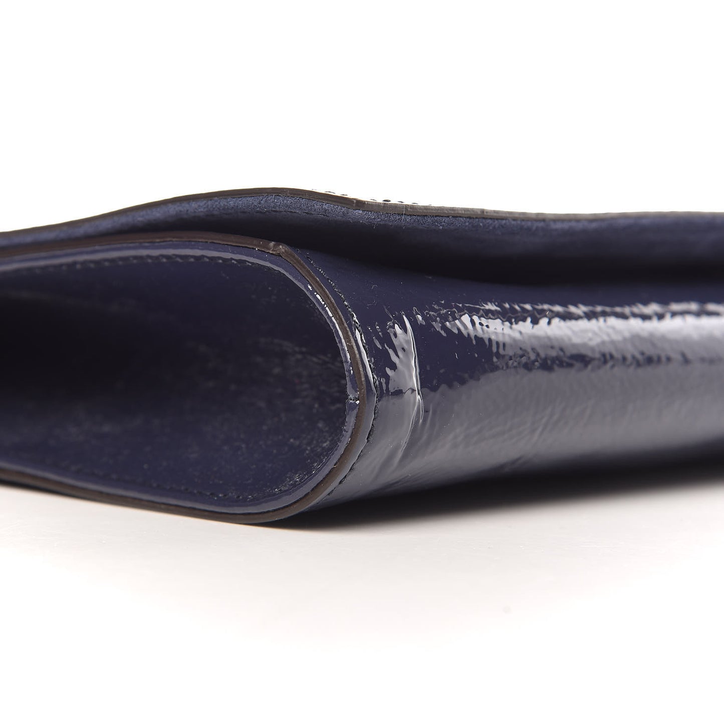 Soft Patent Medium Soho Clutch Uniform Blue