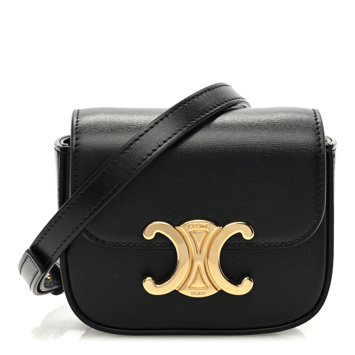 Shiny Calfskin Mini Triomphe Black